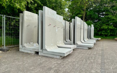 Errichtung der Winkelstützwand